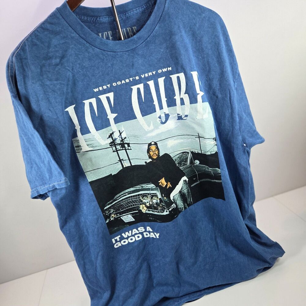 Ice Cube It Was A Good Day T-Shirt Blue Tie Dye XL Rap Tee